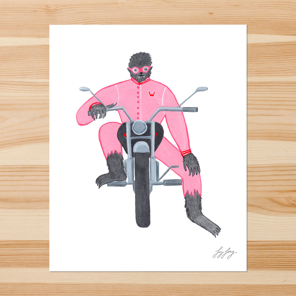 Werewolf Biker 8x10in Giclee Print