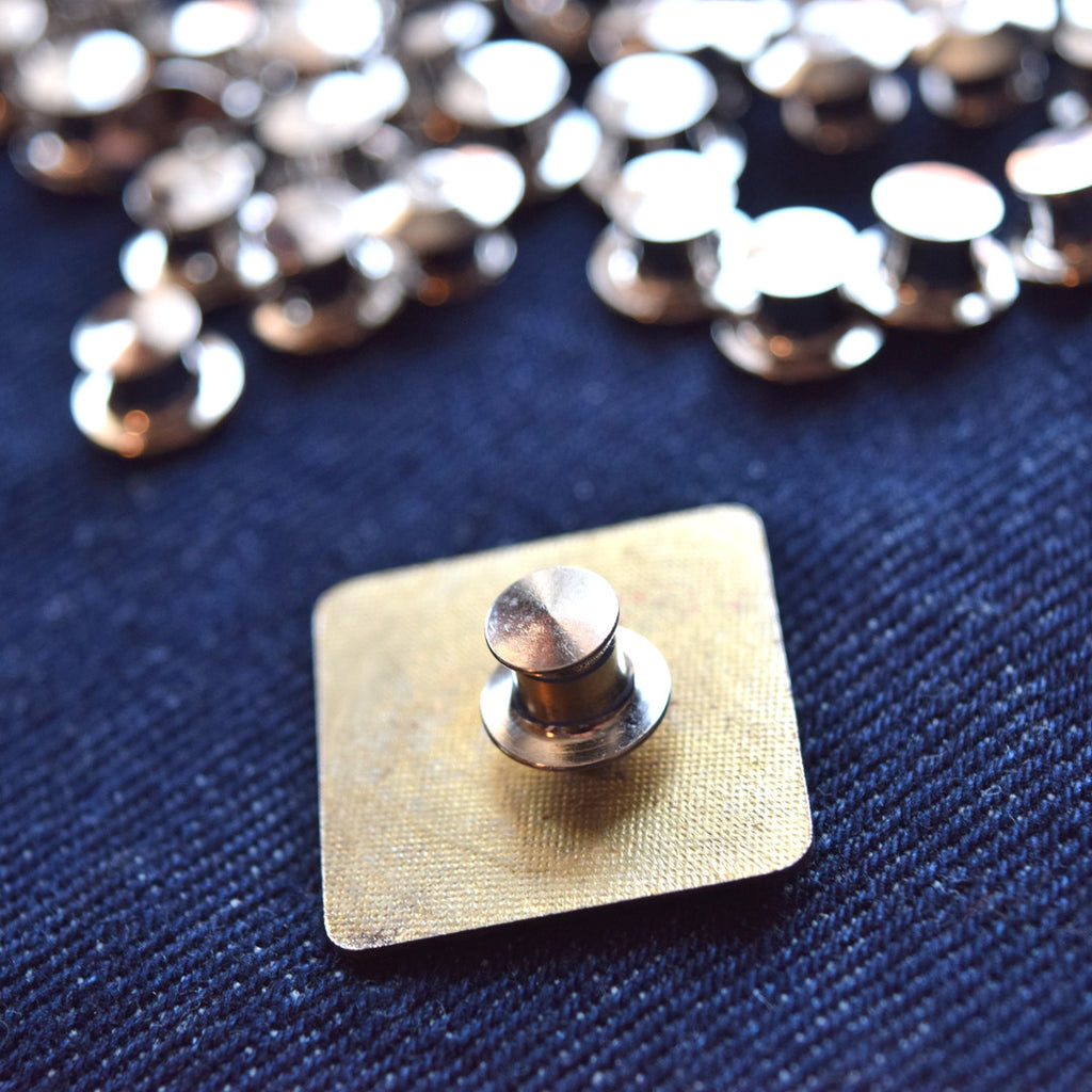 Locking Metal Pin Back (Silver)