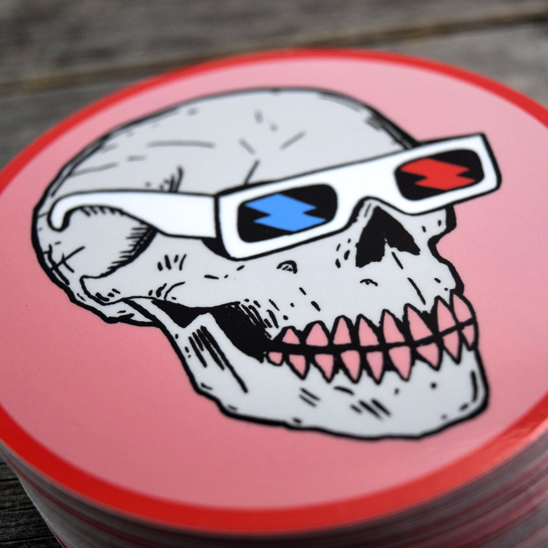 3d Skull Stickers for Sale