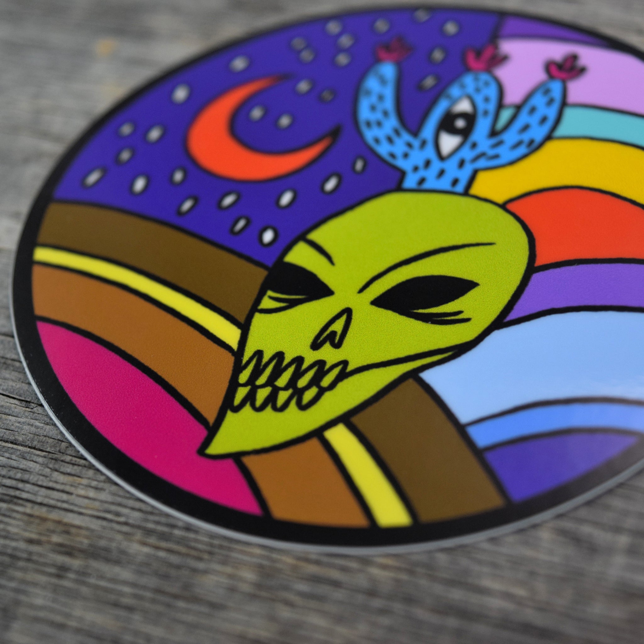 Skull & Cactus Vinyl Sticker
