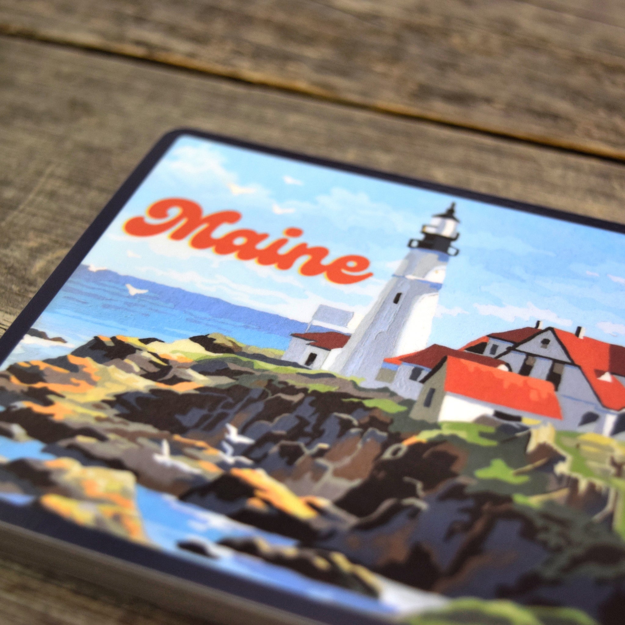 Maine Lighthouse Vinyl Sticker