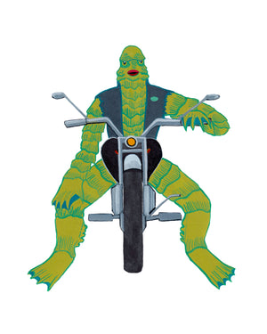 Creature Biker 8x10in Giclee Print