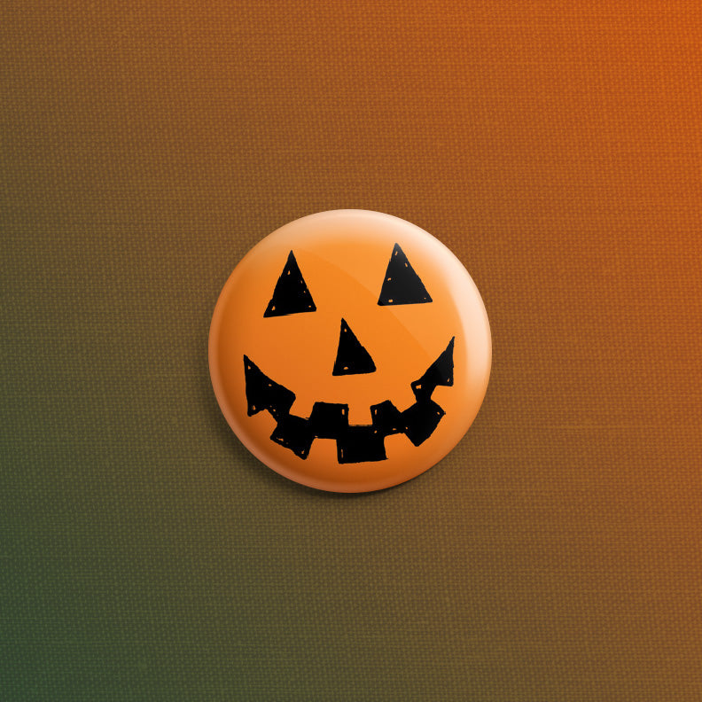 Halloween Pumpkin Face 1inch Pin