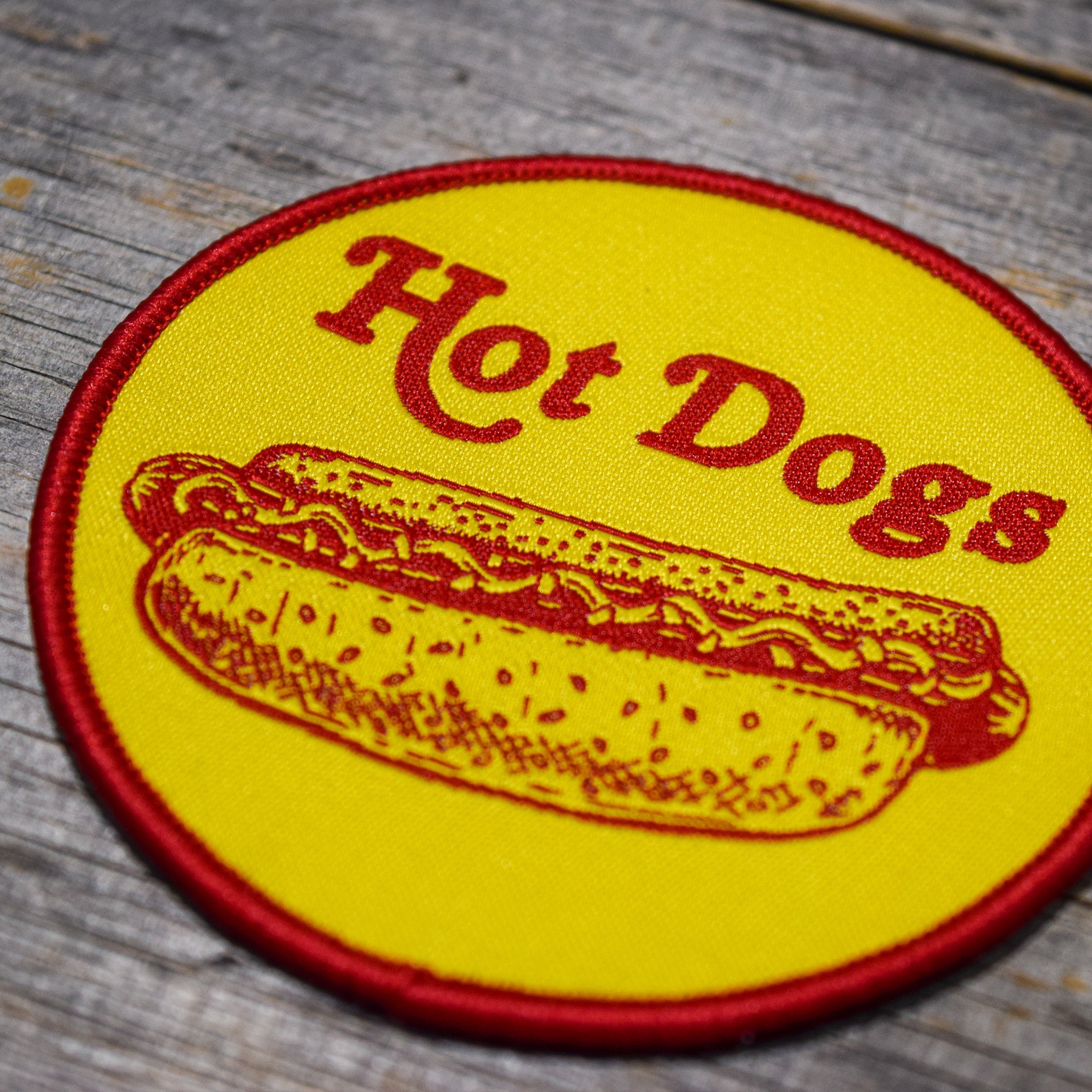 Hot Dogs Woven Patch