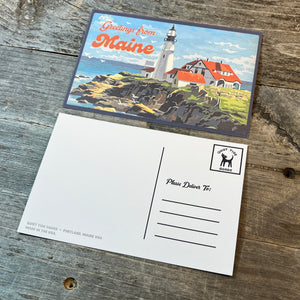 Greetings From Maine Lighthouse Postcard