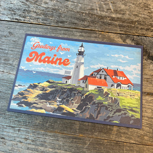 Greetings From Maine Lighthouse Postcard