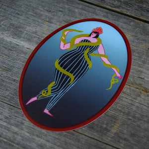 Snake Lady Vinyl Sticker