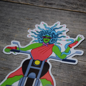 Medusa Biker Vinyl Sticker