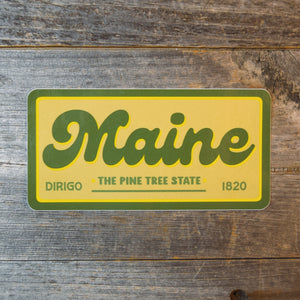 Maine The Pine Tree State Vinyl Sticker