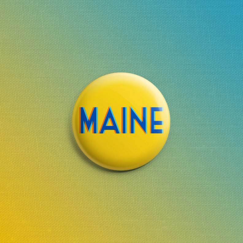 Maine Techno 1inch Pin