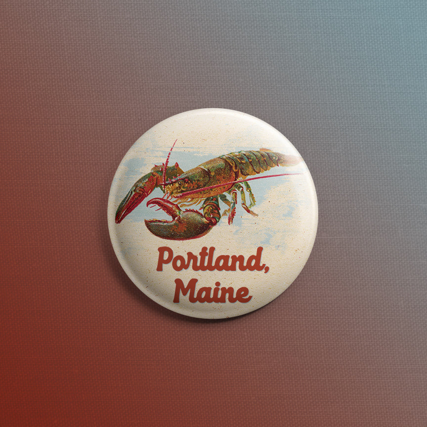 Portland, Maine Lobster 1.5 inch Pin