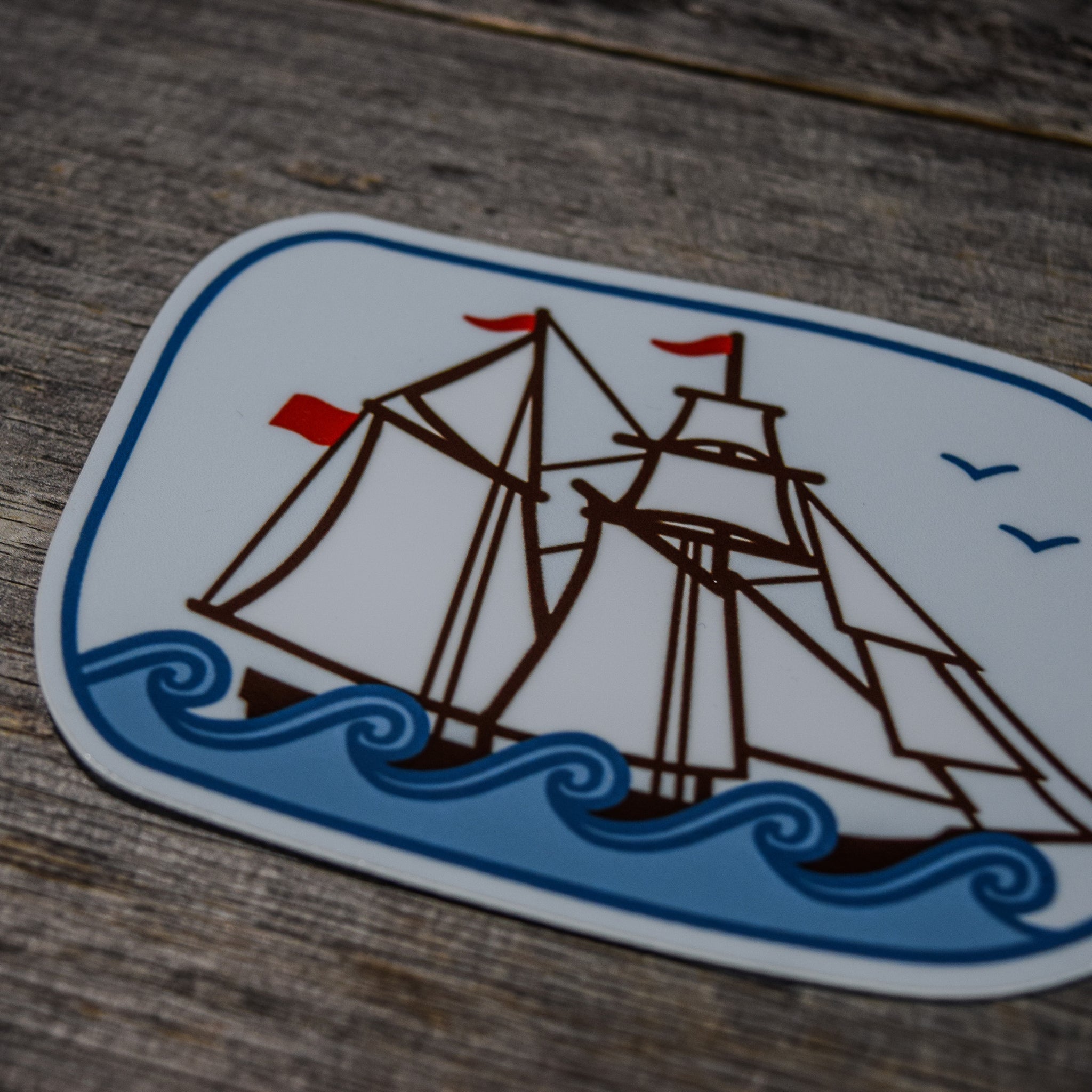 Ship in a Bottle Vinyl Sticker