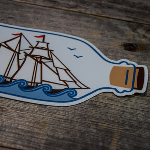 Ship in a Bottle Vinyl Sticker