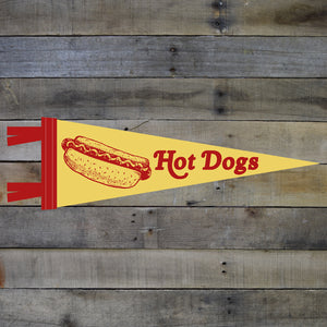 Hot Dogs Pennant - Medium Size