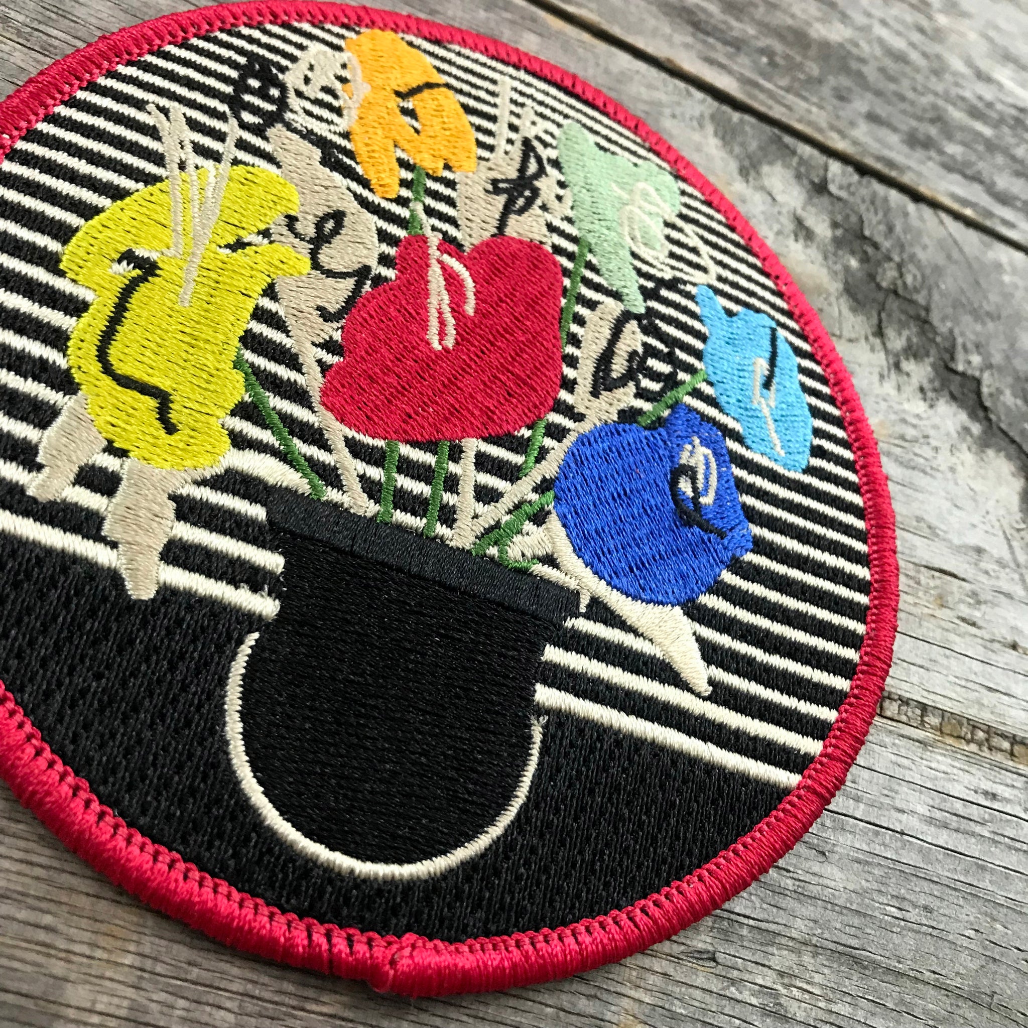 Abstract Flowers Embroidered Patch