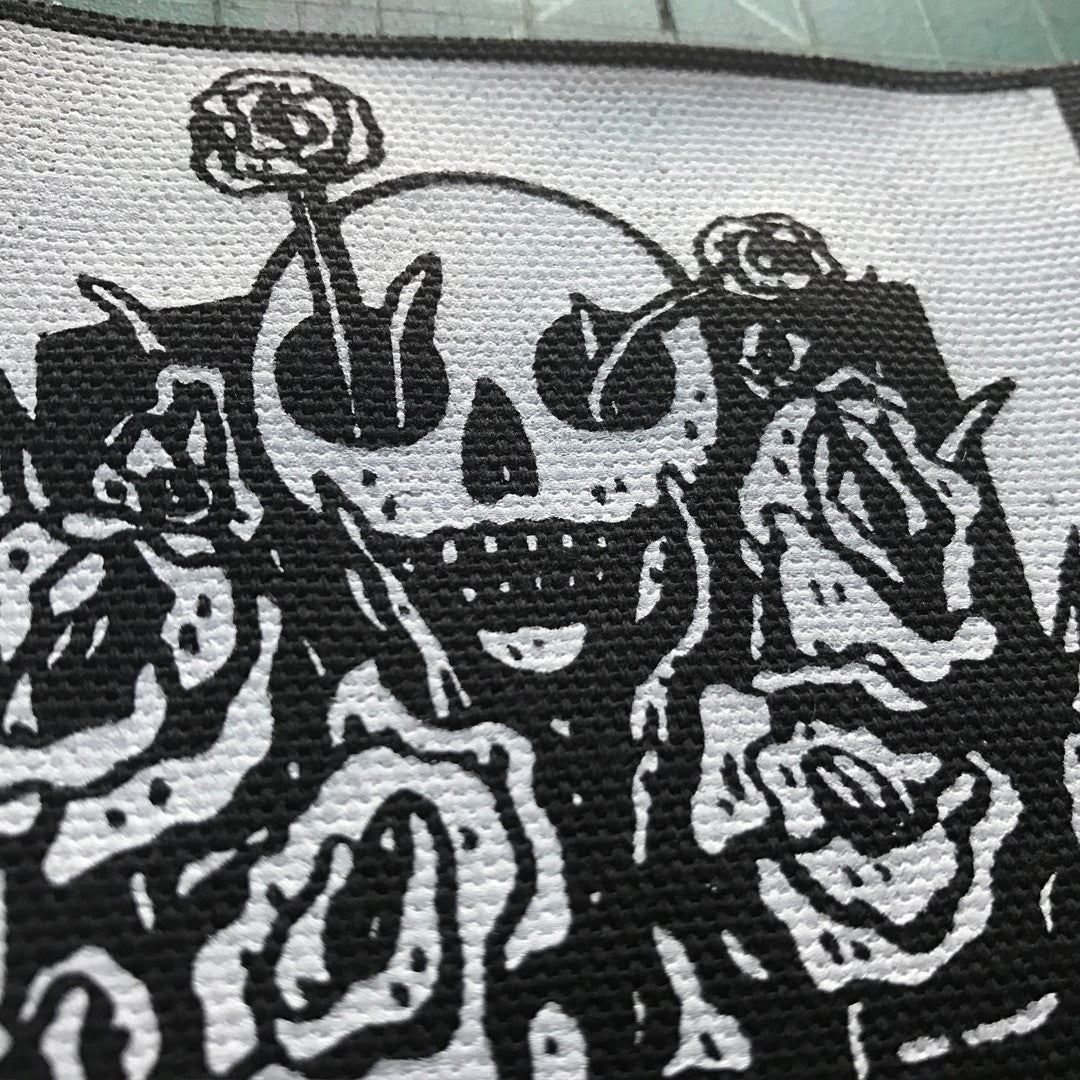 In Bloom Black Canvas Patch