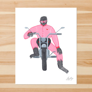 Werewolf Biker 8x10in Giclee Print