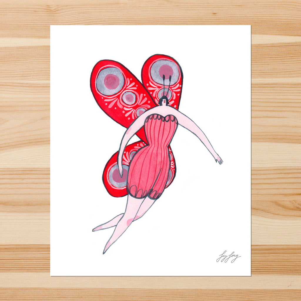 Fairy with Wings 8x10in Giclee Print