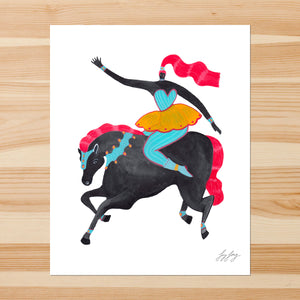 Horse Play 8x10in Giclee Print