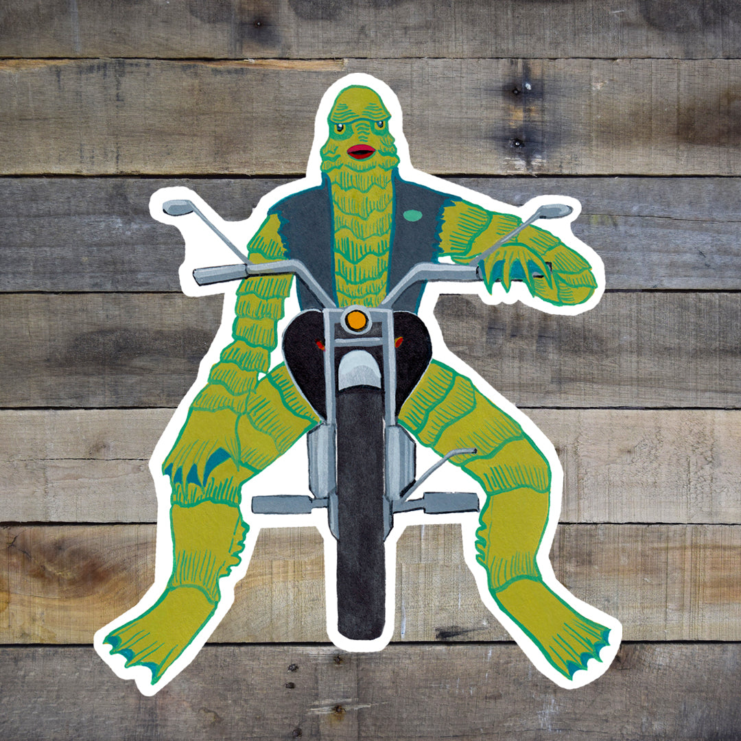 Creature Biker Vinyl Sticker