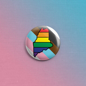 MAINE Pride Rainbow 1inch Pin
