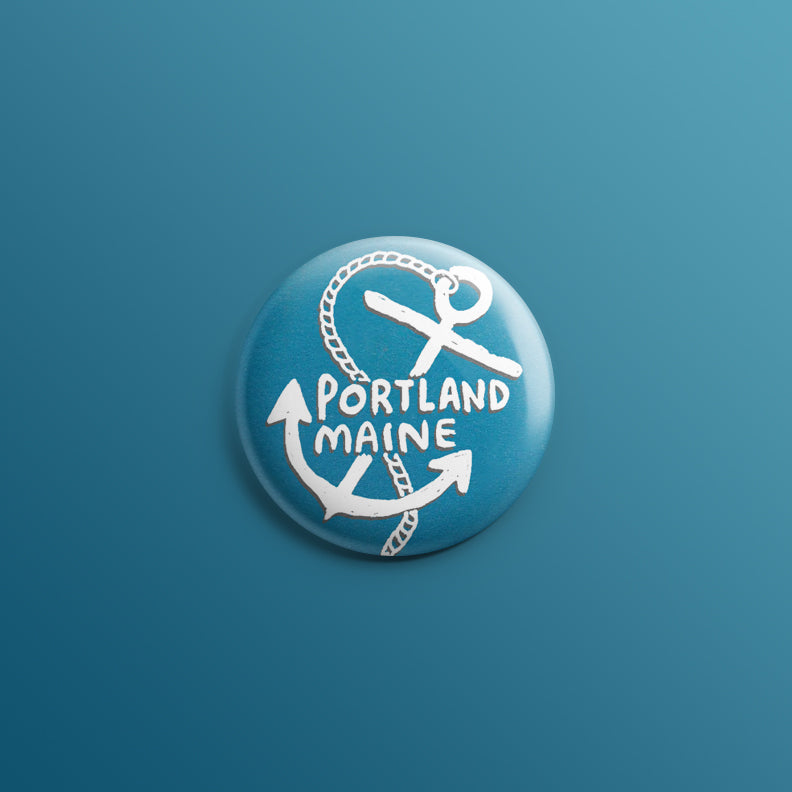 Portland Maine Anchor 1inch Pin
