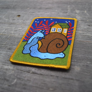 Snail Home Embroidered Patch