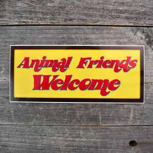 Animal Friends Welcome Vinyl Sticker
