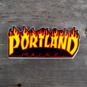 Portland, Maine Flames Vinyl Sticker