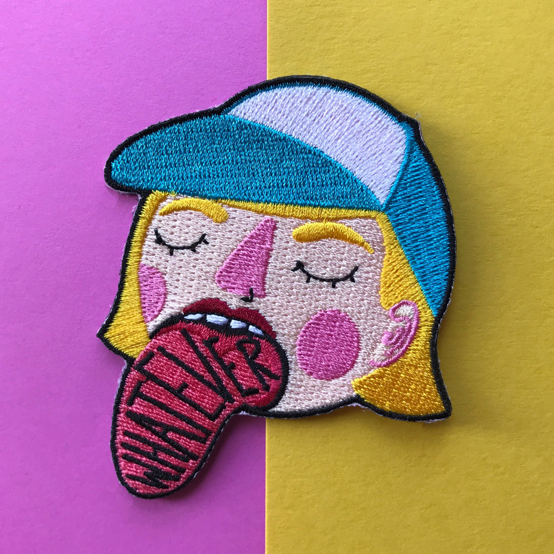 SALE Whatever Tongue Embroidered Patch