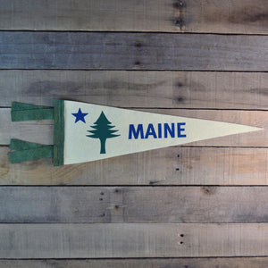 Maine 1901 Flag Pennant - Tan