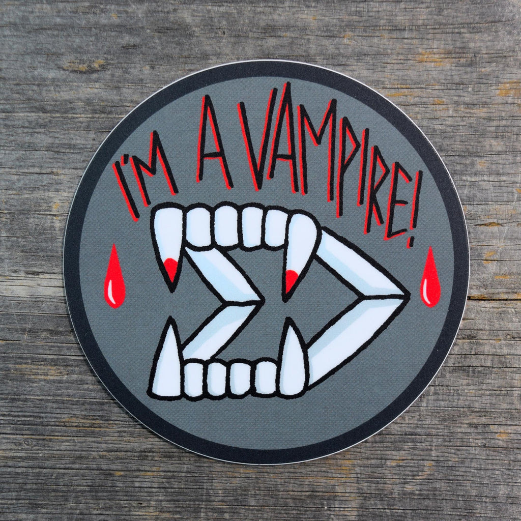 I'm A Vampire Vinyl Sticker
