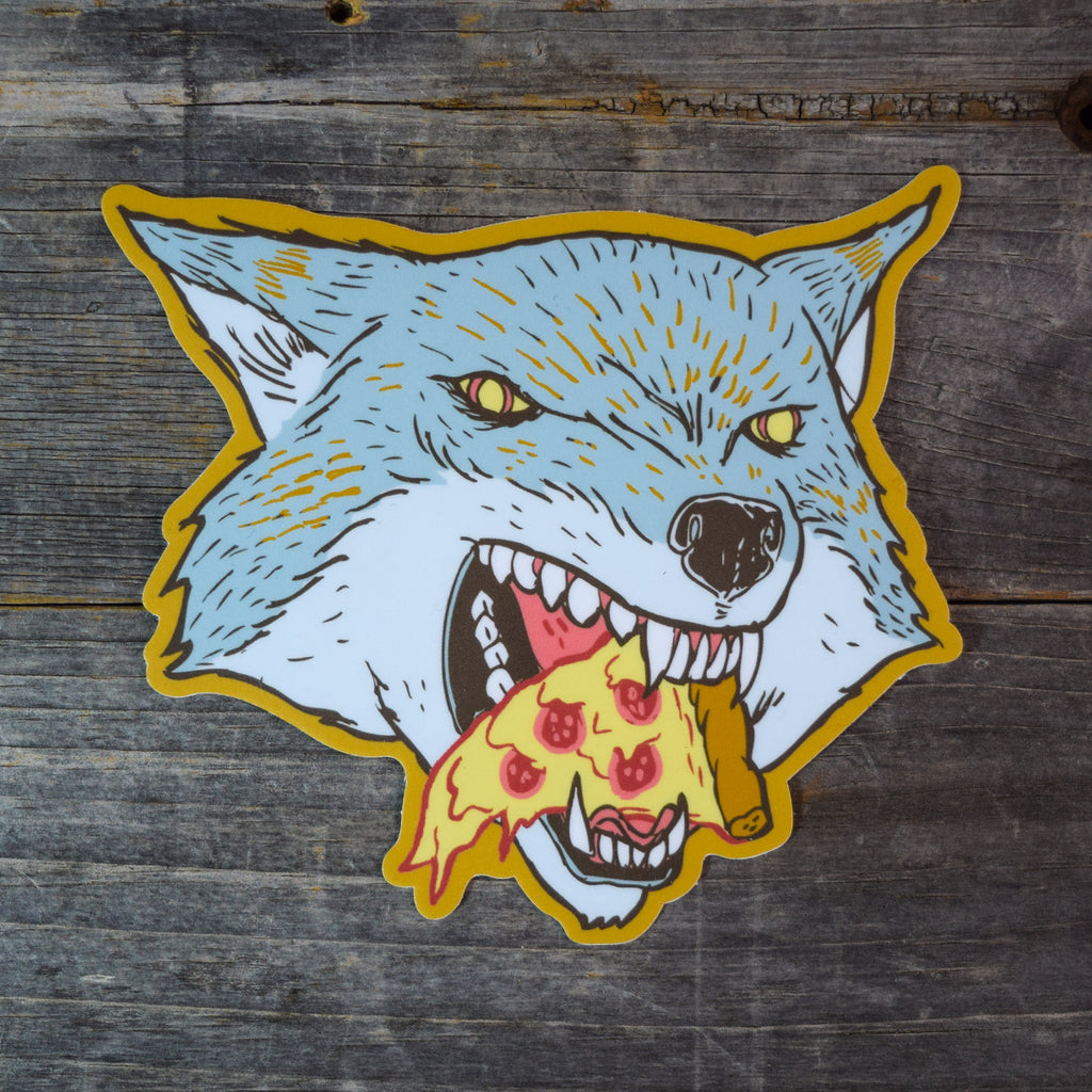 Pizza Wolf Vinyl Sticker