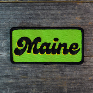 Maine Groovy Puke Green Embroidered Patch
