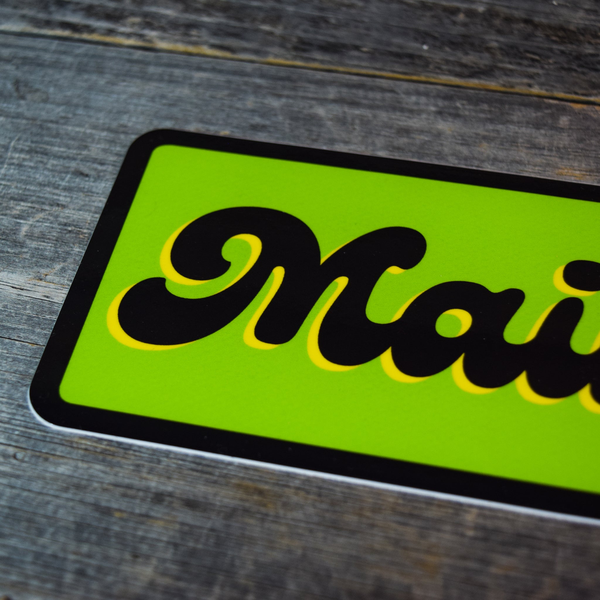 Maine Groovy Puke Green Vinyl Sticker