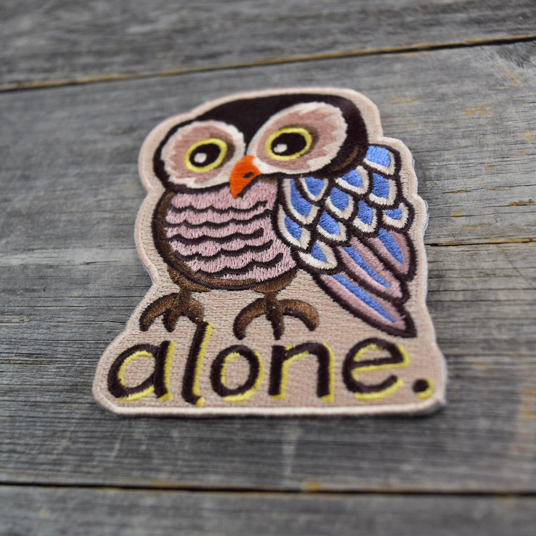 Alone Owl Embroidered Patch