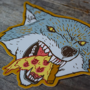 Pizza Wolf Vinyl Sticker