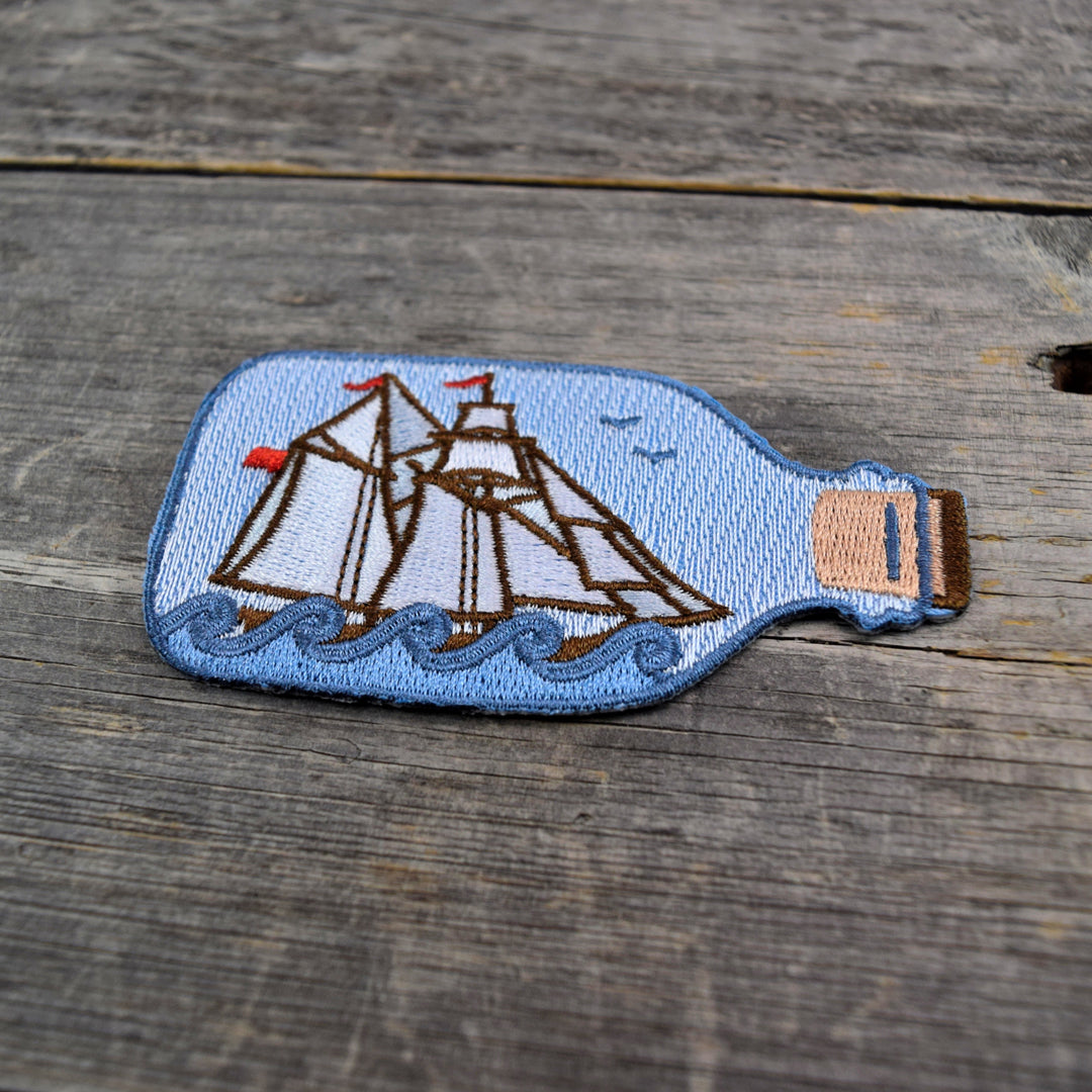 Ship in a Bottle Embroidered Patch