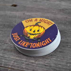 SALE On A Night Just Like Tonight Vinyl Sticker