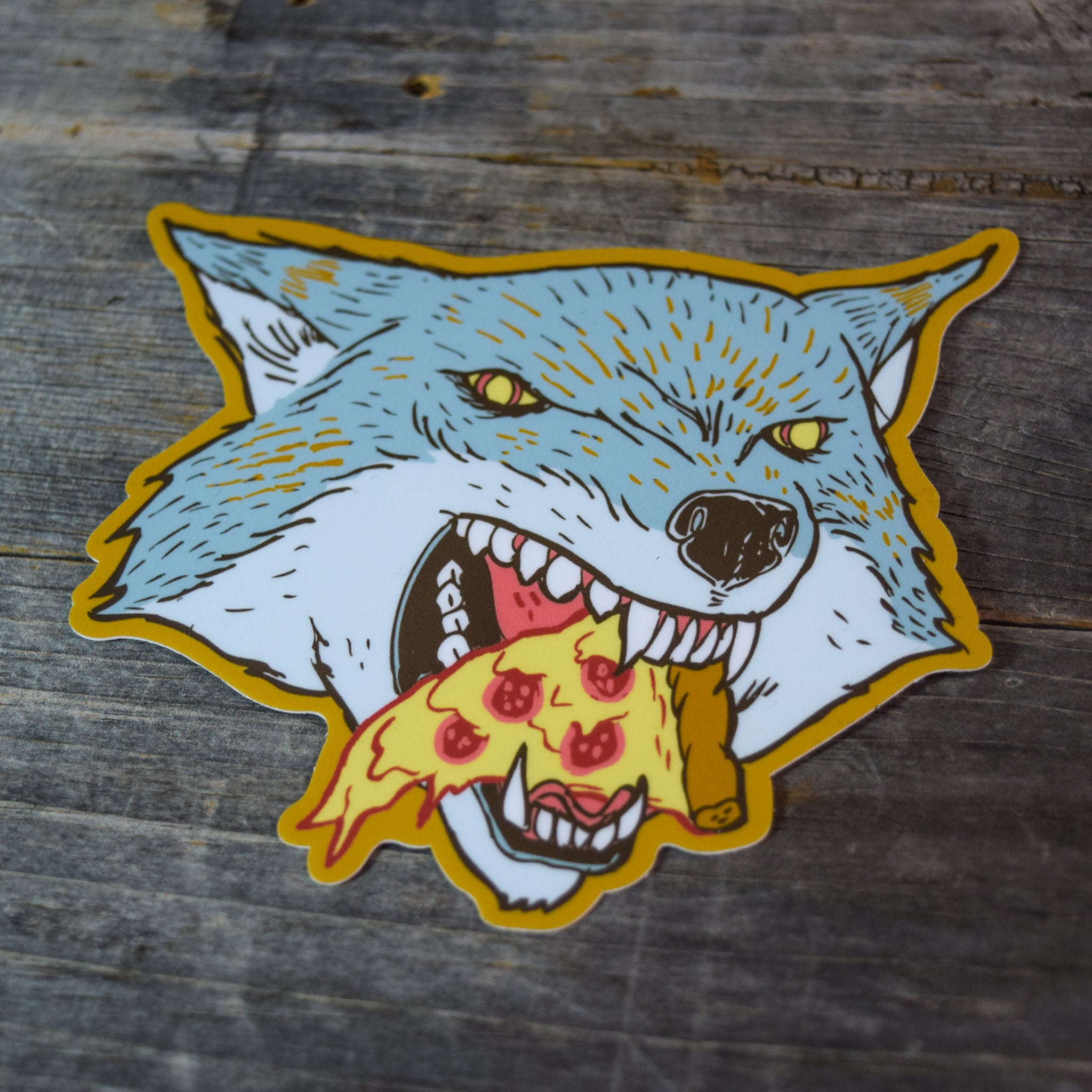 Pizza Wolf Vinyl Sticker