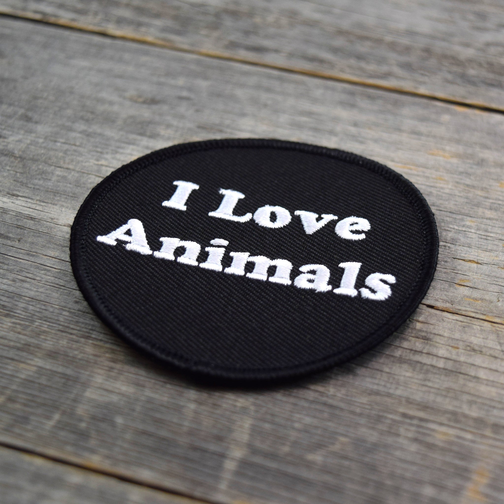 I Love Animals Embroidered Patch
