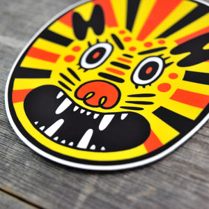 Lion Face Vinyl Sticker