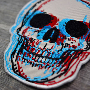 3D Skull Embroidered Patch