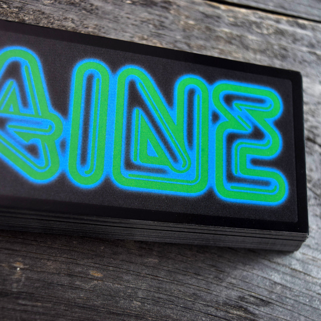 MAINE Neon Sign Vinyl Sticker