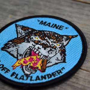 Maine Pizza Wolf Embroidered Patch