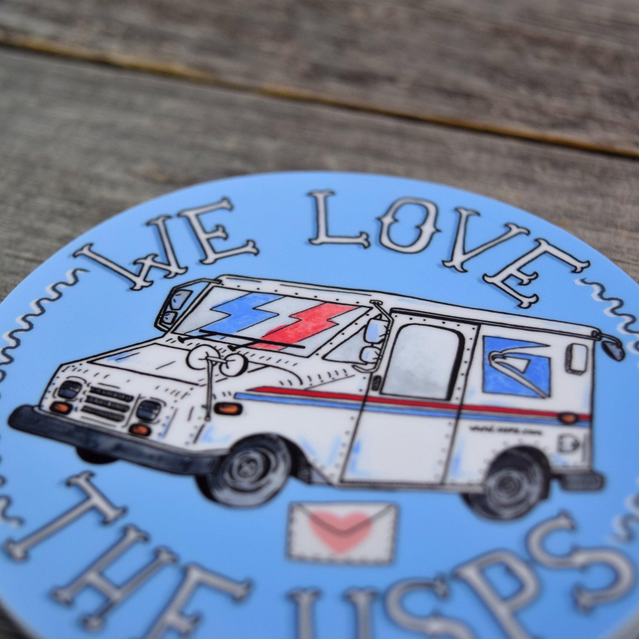 Usps Rts Sticker We Love The USPS Vinyl Sticker – Quiet Tide Goods