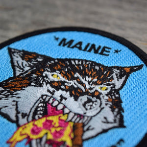 Maine Pizza Wolf Embroidered Patch