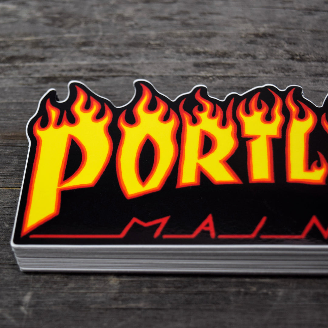 Portland, Maine Flames Vinyl Sticker