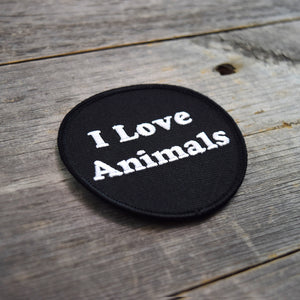 I Love Animals Embroidered Patch