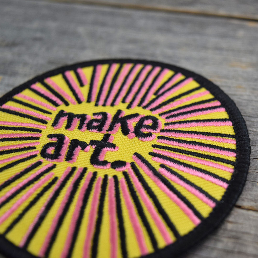 Make Art. Embroidered Patch